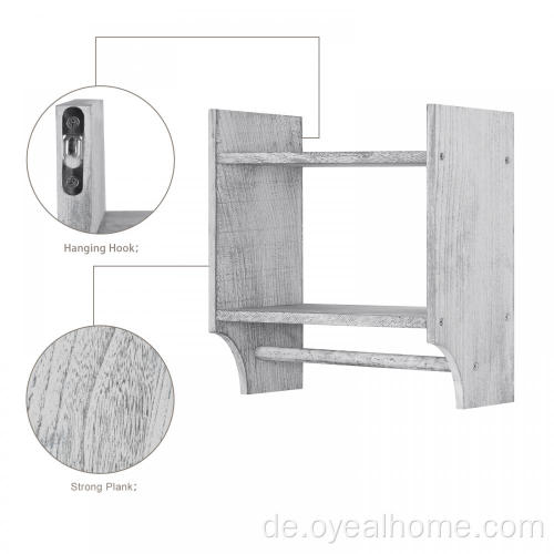 Gute Qualität Holzregal mit Handtuchbar